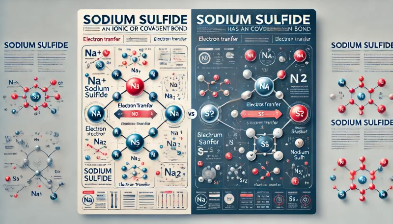 the infographic illustrating whether sodium sulfide has an ionic or covalent bond, with a side-by-side comparison and clear explanations. Let me know if you need any additional details or adjustments.